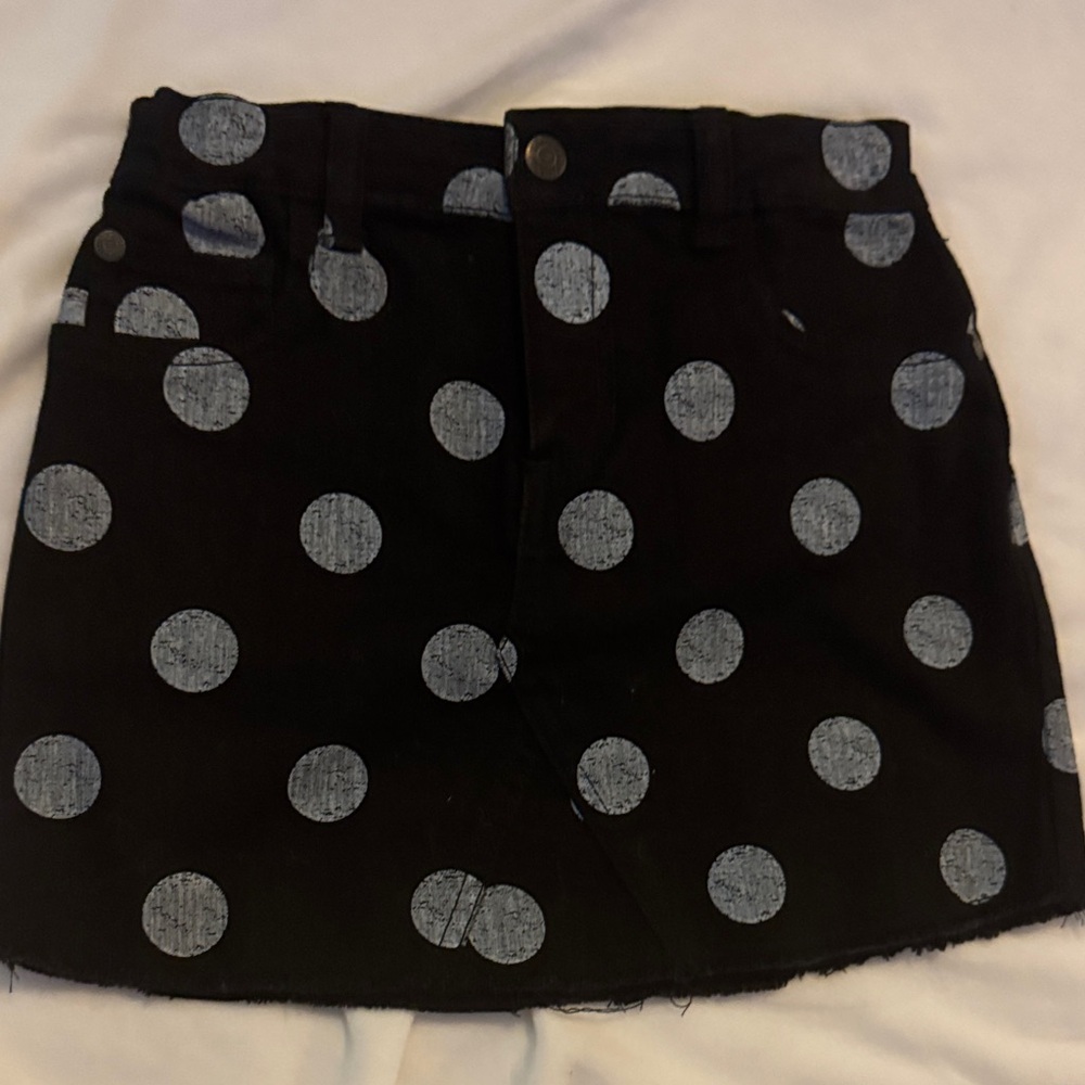 Arizona Jean Company Black and White Polka Dot Skirt